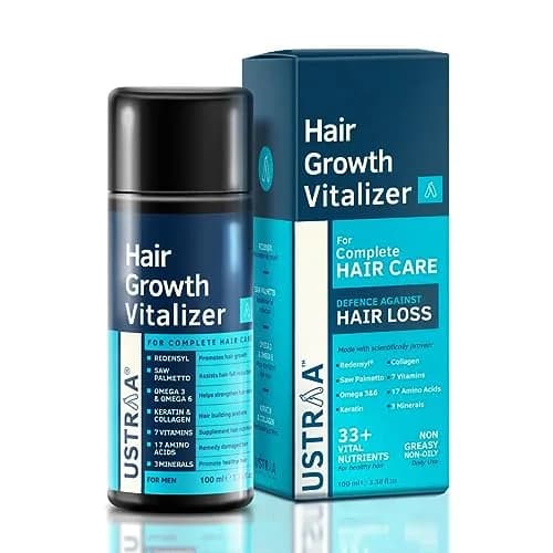 Ustraa Hair Growth Vitalizer Serum 100ml (3.4 Fl Oz) | Clinically Proven Redensyl for Hair Growth thumbnail 1