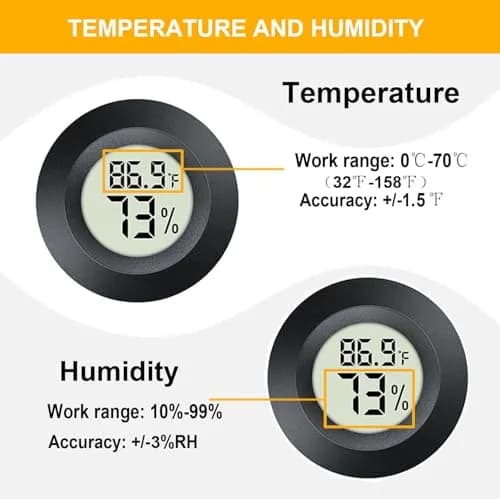 JEDEW Digital Humidity Meter & Thermometer 2 Pack | Measures 0-70°C (32-158°F) & 10-99% RH thumbnail 3