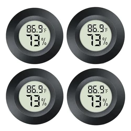 JEDEW Digital Humidity Meter & Thermometer 4-Pack | Measures 0-70°C (32-158°F) & 10-99% RH thumbnail 1
