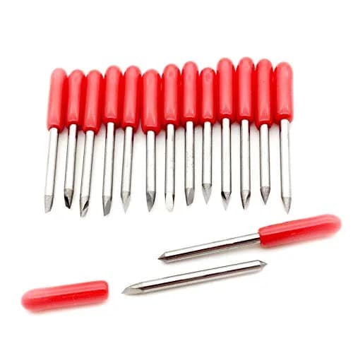wolovo 45 Degree Cutting Plotter Blades 20mm (0.79in) Length, 1.5mm Diameter, 15-Pack | Precision Tungsten Carbide for Vinyl Cutting thumbnail 1