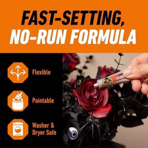 Gorilla Clear Grip Adhesive for Diamond Art & Jewelry 0.8 oz (0.2 fl oz Each) | Instant Clear Bond for Crafts & Repairs thumbnail 4