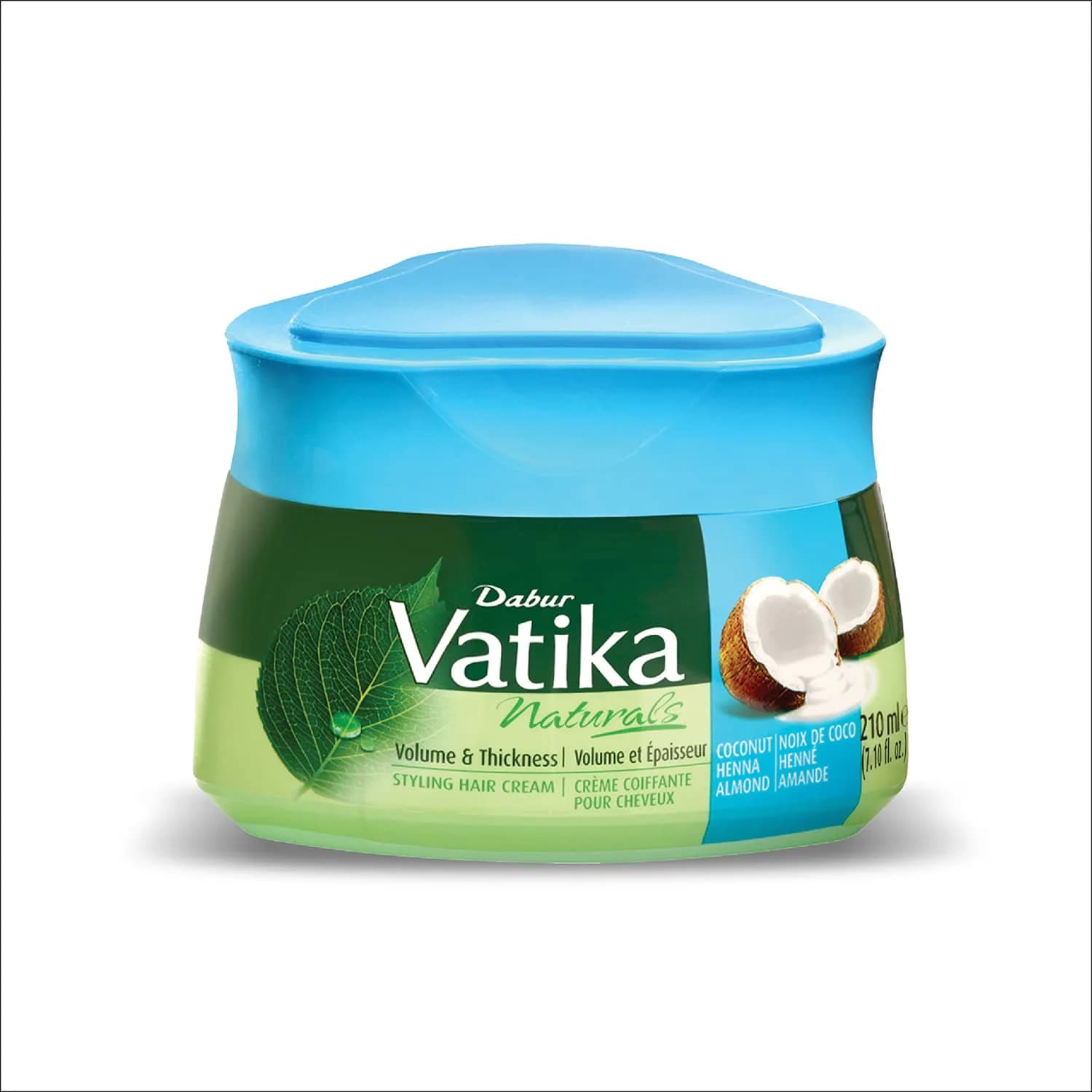 Vatika Naturals Hair Styling Cream - Coconut 210 ml | Curl & Wavy Hair Care, Daily Use, Lightweight & Nourishing
