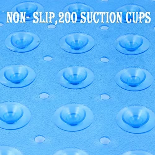 YINENN Bath and Shower Safety Mat 40x16 inch | Non Slip with Suction Cups for Bathroom & Tub thumbnail 4