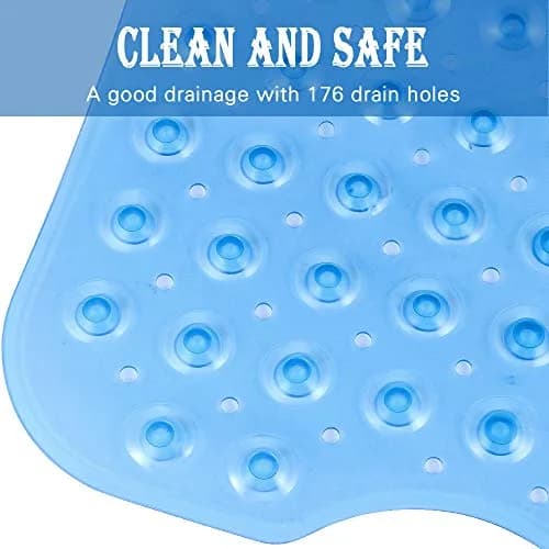 YINENN Bath and Shower Safety Mat 40x16 inch | Non Slip with Suction Cups for Bathroom & Tub thumbnail 5