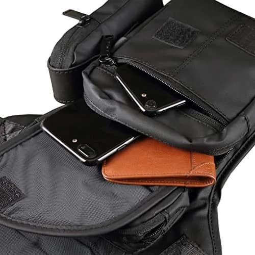 Hebetag Motorcycle Drop Leg Bag Outdoor Waist Pack for Men Women Thigh Waist Fanny Pack Travel Sports Bike Riding Cycling Fishing Camping Hiking Pouch Daypack | Water-Resistant Oxford, Adjustable Straps thumbnail 5