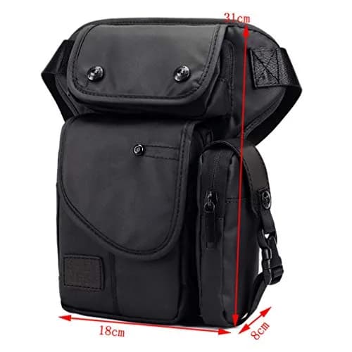 Hebetag Motorcycle Drop Leg Bag Outdoor Waist Pack for Men Women Thigh Waist Fanny Pack Travel Sports Bike Riding Cycling Fishing Camping Hiking Pouch Daypack | Water-Resistant Oxford, Adjustable Straps thumbnail 7