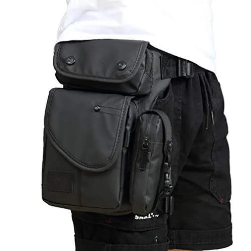 Hebetag Motorcycle Drop Leg Bag Outdoor Waist Pack for Men Women Thigh Waist Fanny Pack Travel Sports Bike Riding Cycling Fishing Camping Hiking Pouch Daypack | Water-Resistant Oxford, Adjustable Straps thumbnail 2