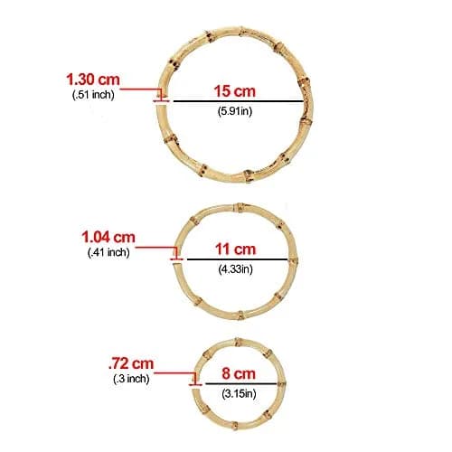 West Coast Paracord Natural Bamboo Rings – Alternative to Metal Rings – Crafting, DIY, Home Improvement, and More (3.5 Inch) thumbnail 3