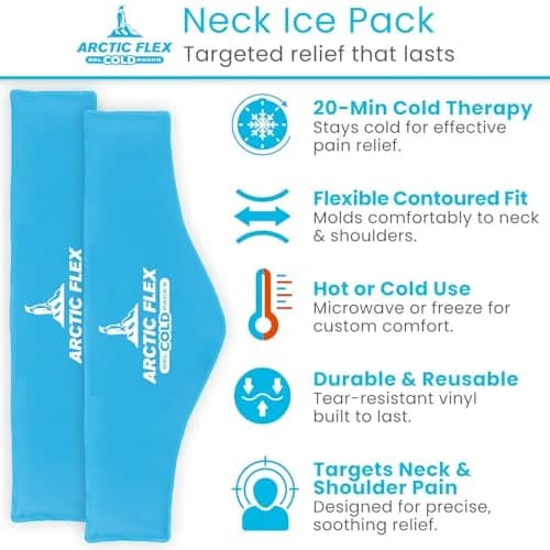 Arctic Flex Neck Ice Pack 2 Pack | Flexible Cold Compress for Neck & Shoulder Relief thumbnail 2