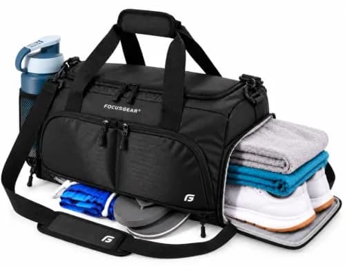 FocusGear Small Duffel Bag Water Resistant 15" | 10 Compartments for Gym & Travel thumbnail 1