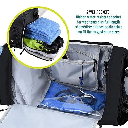 FocusGear Small Duffel Bag Water Resistant 15" | 10 Compartments for Gym & Travel thumbnail 5