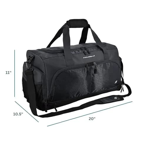 FocusGear Small Duffel Bag Water Resistant 15" | 10 Compartments for Gym & Travel thumbnail 7