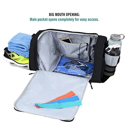 FocusGear Small Duffel Bag Water Resistant 15" | 10 Compartments for Gym & Travel thumbnail 3