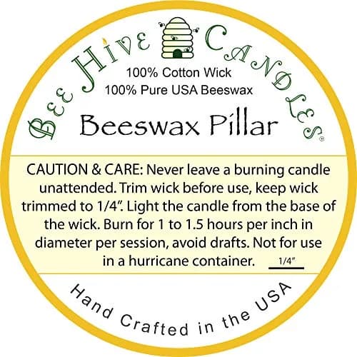 Bee Hive Candles 100% Pure Beeswax Pillar Candle (2" x 3" | Natural Honey Scent, 3-Pack) thumbnail 7
