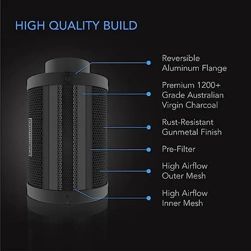 AC Infinity Air Carbon Filter 6" (156g) | 410 CFM Odor Control for Grow Tents thumbnail 3
