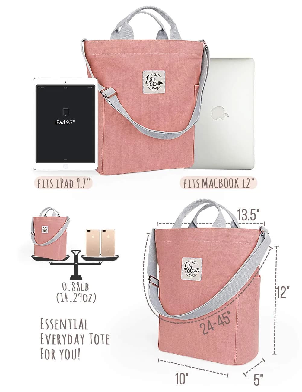 Lily queen Women Canvas Tote Handbag | Stylish, Spacious & Durable for Daily Use in India thumbnail 3