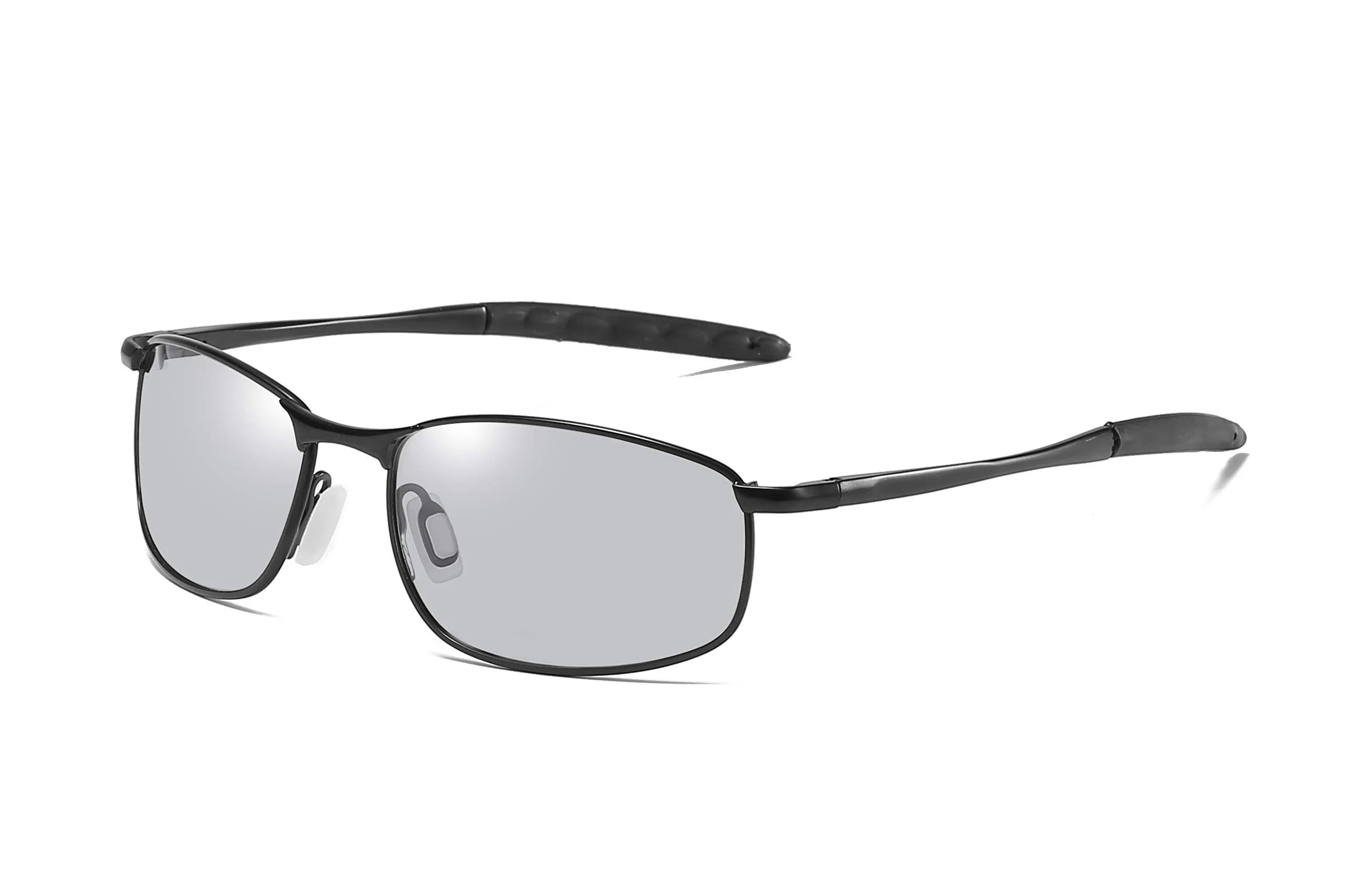 FEISEDY Classic Photochromic Polarized Sunglasses for Men & Women B2444 | 58mm (2.32 inches) Lens Width — Black Photochromic