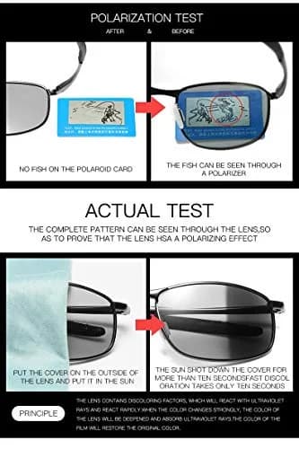 FEISEDY Classic Photochromic Polarized Sunglasses for Men & Women B2444 | 58mm (2.32 inches) Lens Width thumbnail 7