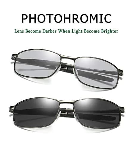 FEISEDY Classic Photochromic Polarized Sunglasses for Men & Women B2444 | 58mm (2.32 inches) Lens Width thumbnail 8