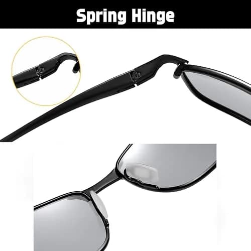 FEISEDY Classic Photochromic Polarized Sunglasses for Men & Women B2444 | 58mm (2.32 inches) Lens Width thumbnail 3