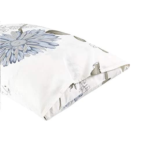 Wake In Cloud Floral Pillow Cases, 100% Cotton, King Size 20x36 Inches | Vintage Botanical Design thumbnail 4