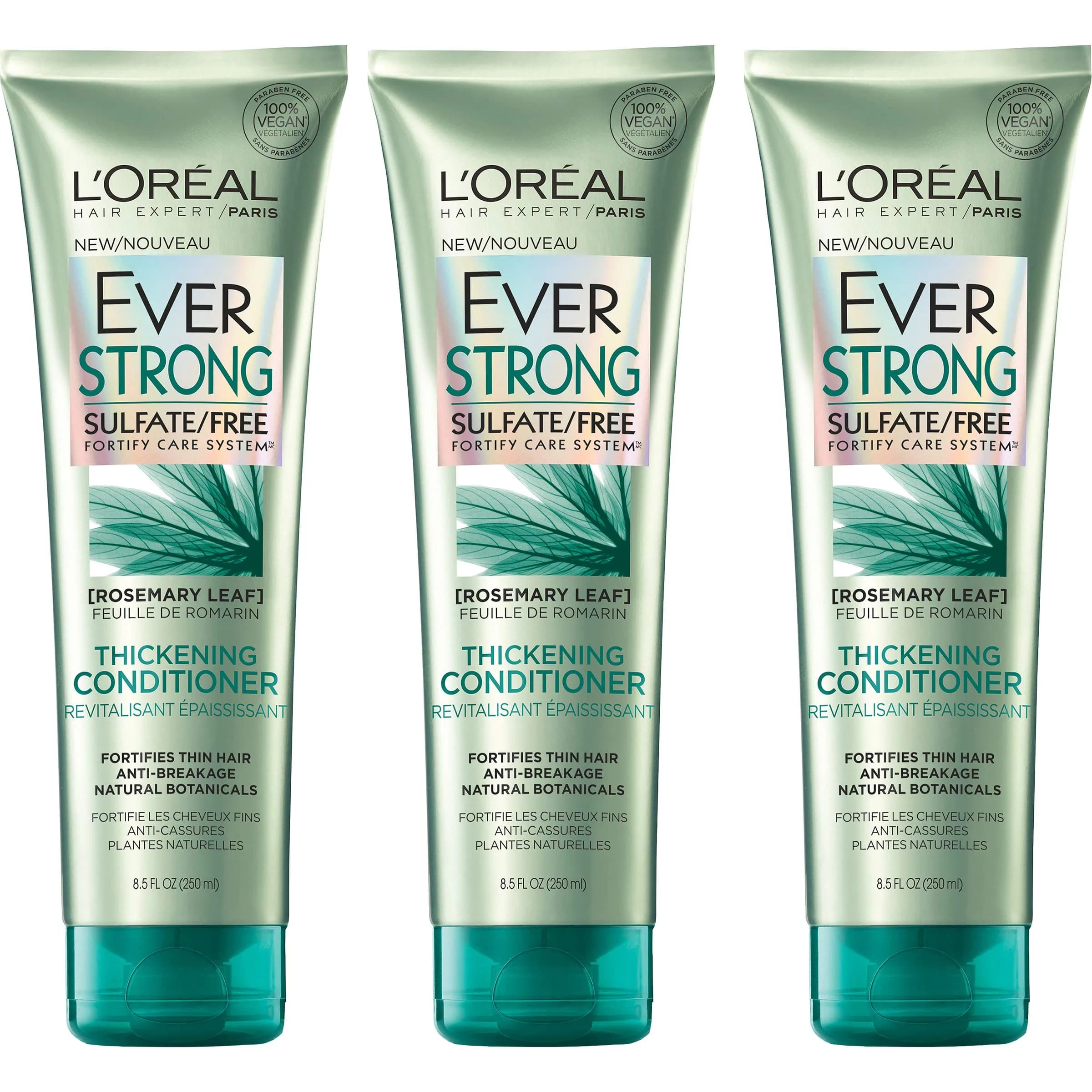 L'Oreal Paris EverStrong Thickening Conditioner Set | 251ml (8.5 Fl Oz) Each, 3 Count - main product image