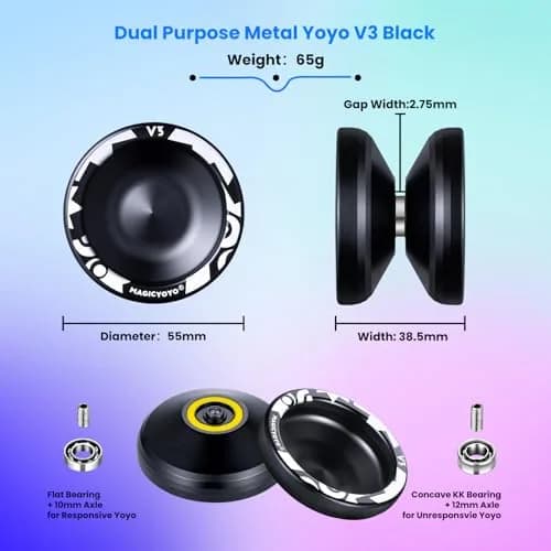 MAGICYOYO V3 Responsive & Unresponsive Yo-yo Dual Function | Aluminum Alloy 6061, 64.9g (2.29 oz) thumbnail 5