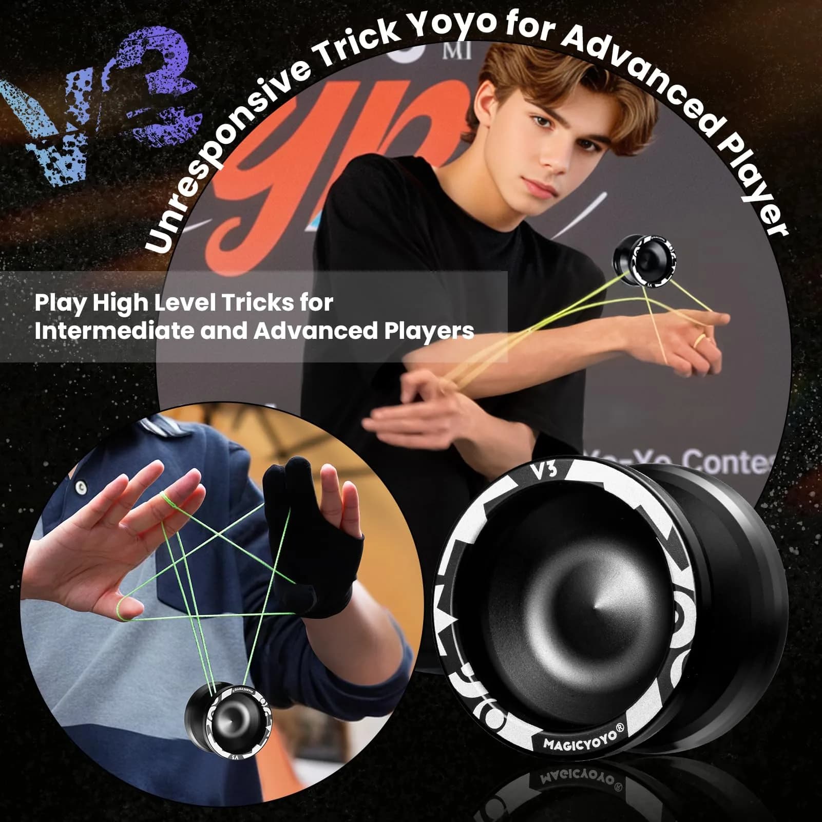 MAGICYOYO V3 Responsive & Unresponsive Yo-yo Dual Function | Aluminum Alloy 6061, 64.9g (2.29 oz) - view 4