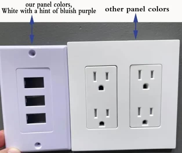 zdyCGTime 3-Port HDMI 2.0 Decorative Wall Plate 11.4cm x 7cm | Supports 4K 60Hz, Easy Install, White thumbnail 8