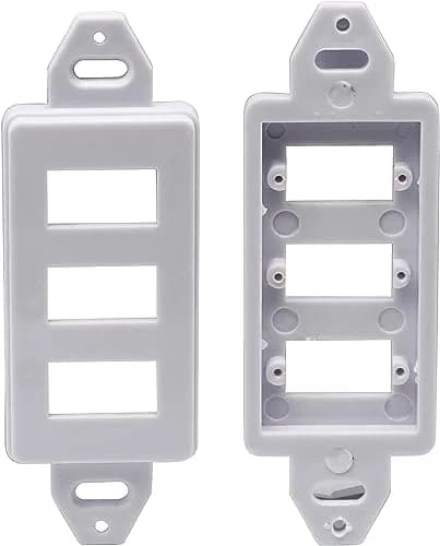 zdyCGTime 3-Port HDMI 2.0 Decorative Wall Plate 11.4cm x 7cm | Supports 4K 60Hz, Easy Install, White thumbnail 9