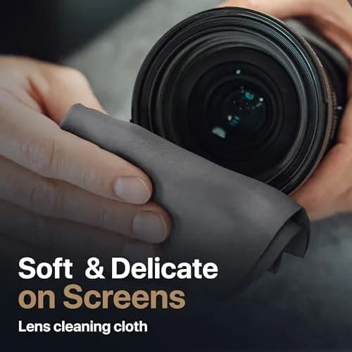 Kuzy Premium Microfiber Cleaning Cloths 11.5 x 7.5 inches (3 Pack, Gray) | Lint-Free Screen & Lens Cleaner thumbnail 5