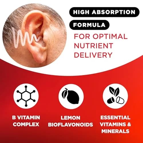 LIPO Ear Ringing Support Caplets 150 Count (675 g) | Clinically Studied Bioflavonoid Formula for Inner Ear Health thumbnail 3