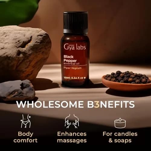 Gya Labs Black Pepper Essential Oil 10ml (0.34 Fl Oz) | Warming Aroma for Candle Making & Aromatherapy thumbnail 5