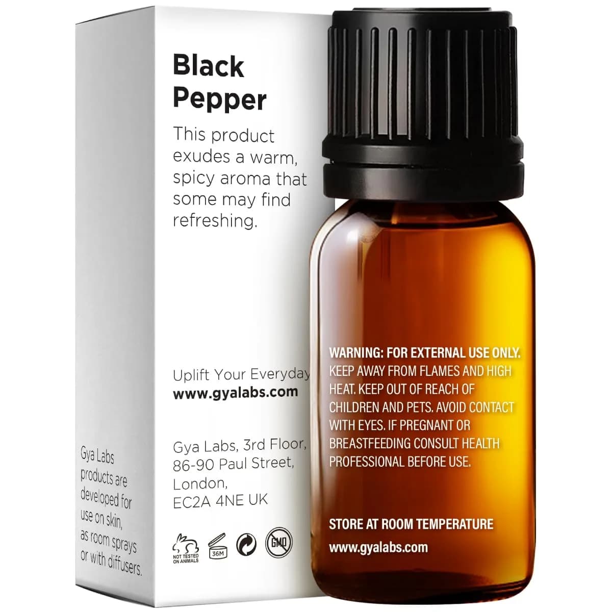 Gya Labs Black Pepper Essential Oil 10ml (0.34 Fl Oz) | Warming Aroma for Candle Making & Aromatherapy - view 2