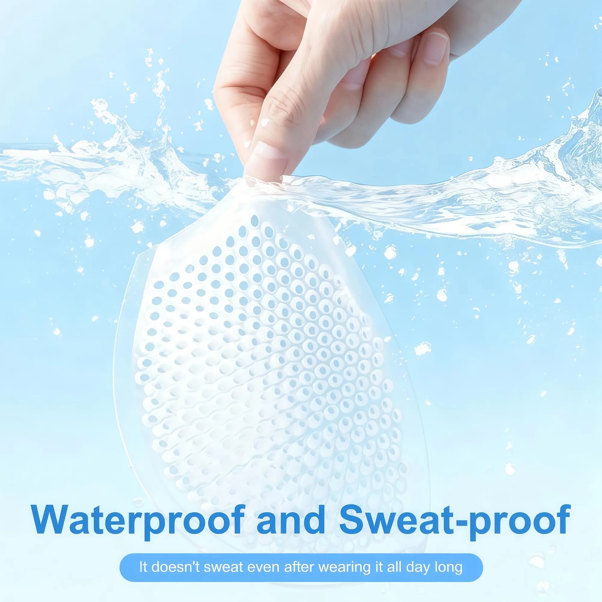 ericotry Clear Silicone Bra Inserts for Swimsuits & Bikinis | Waterproof Breathable Push-up Pads - view 4