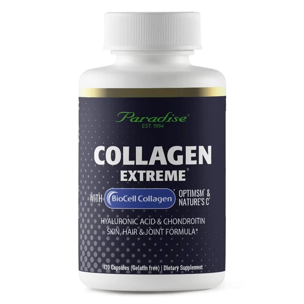 Paradise Herbs Collagen Extreme with BioCell and Nature's C Capsules | Supports Skin, Joints & Hair (120 capsules) - main product image