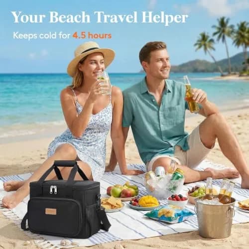 Lifewit Insulated Lunch Box for Men, 15L | Large Cooler Bag with Zipper & Shoulder Strap thumbnail 2