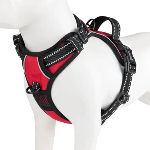 PHOEPET Reflective Dog Harness No Pull Large Breed Vest | Adjustable, Breathable Oxford, Reflective Material thumbnail 1