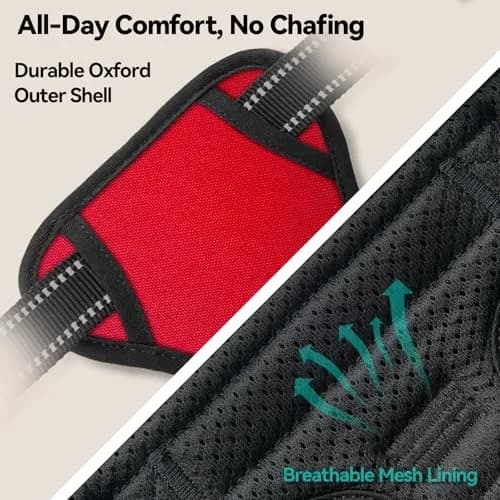 PHOEPET Reflective Dog Harness No Pull Large Breed Vest | Adjustable, Breathable Oxford, Reflective Material thumbnail 8