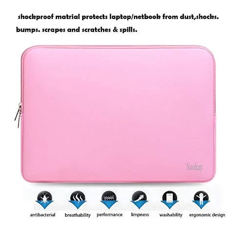 Naukay 15.6 Inch Laptop Sleeve | Water-Resistant Neoprene Case for Notebook & Tablet thumbnail 5
