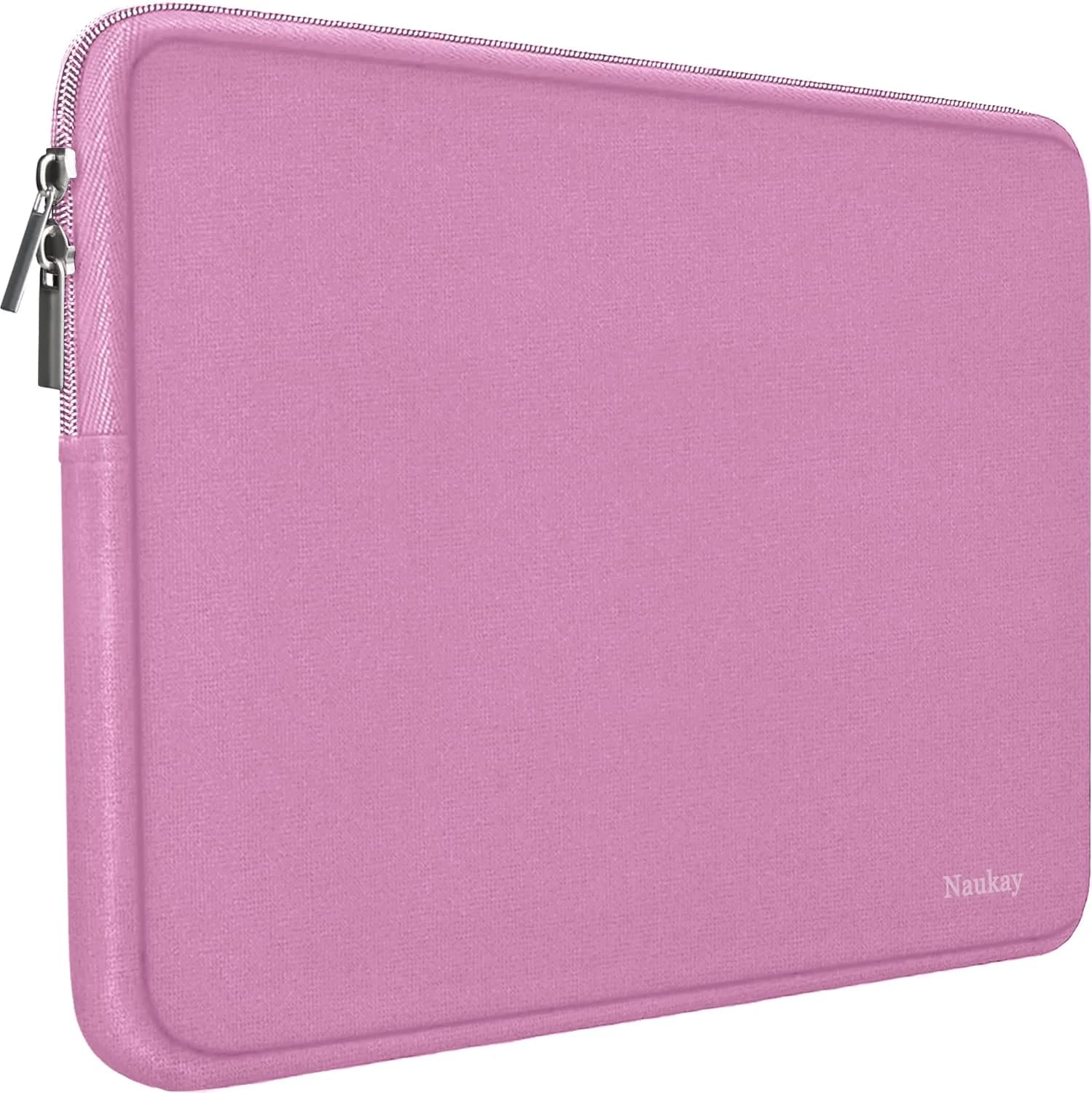 Naukay 15.6 Inch Laptop Sleeve Case 39.5cm (15.6") | Water-Resistant Neoprene Notebook Computer Pocket — pink / 15.6 inch