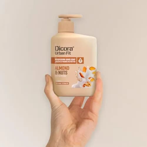 Dicora Urban Fit Nourishing Hand Soap Almond and Nuts 500ml (16.9 Fl Oz) | Gentle Moisturizing Hand Wash thumbnail 3