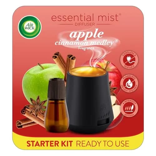 Air Wick Essential Mist Starter Kit, Apple Cinnamon | Modern Cordless Diffuser with Natural Essential Oils (70-120 chars) thumbnail 1