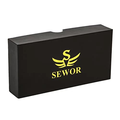SEWOR Men's Mechanical Skeleton Watch 41mm (Gold) | Vintage Style Leather Strap thumbnail 7