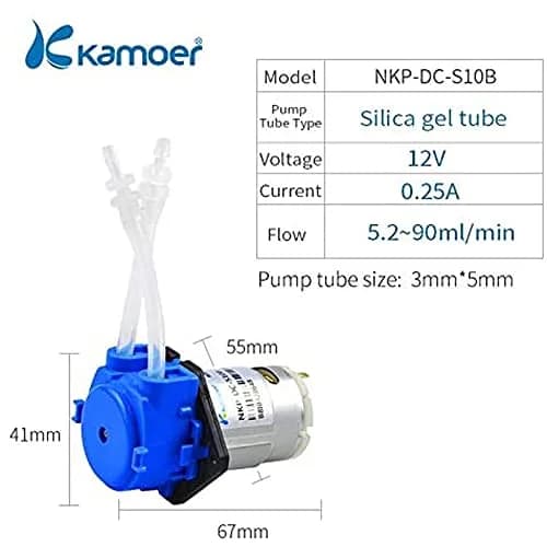 Kamoer NKP Low Flow Peristaltic Pump 12V DC | Compact Aquarium & Lab Dosing thumbnail 6