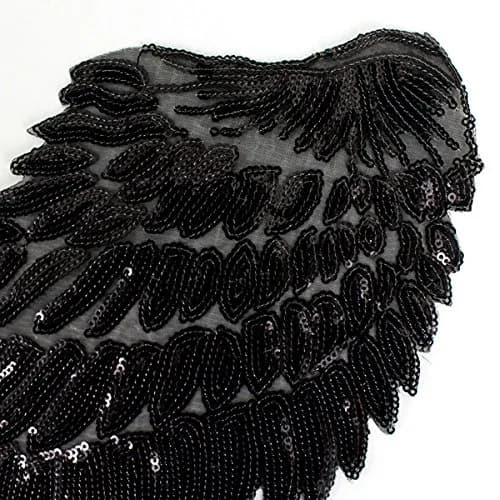 Kennedy Manufacturing Large Angel Wings Patch 13 in (33cm) x 6.3 in (16cm) | Embroidered Sequin DIY Decoration thumbnail 3