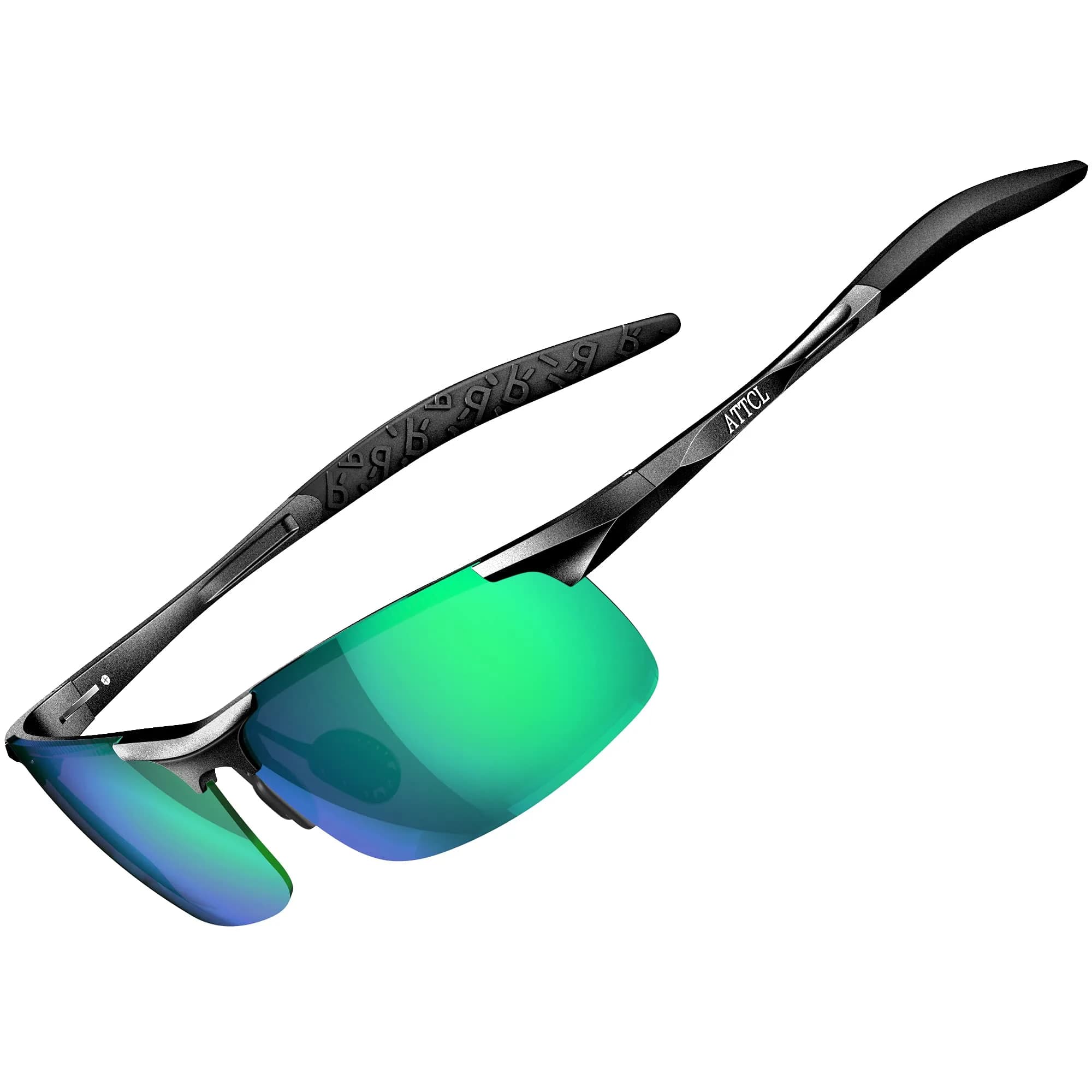 ATTCL Polarized Sports Sunglasses for Men: 2026-Orange-Red Mirrored Lenses, UV Protection, Wrap-Around Style - main product image