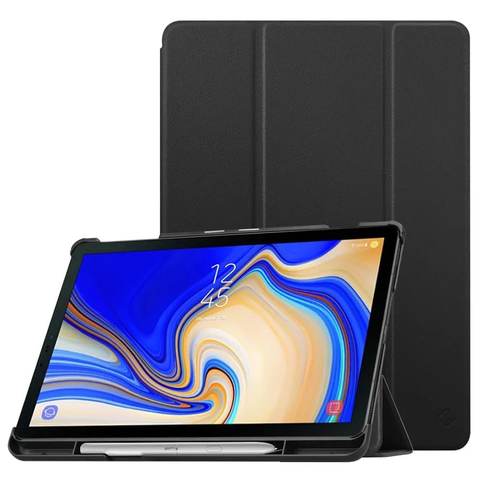 Fintie Slim Case for Samsung Galaxy Tab S4 10.5 Inch (2018) Black | S Pen Holder, Tri-Fold Stand, Auto Sleep/Wake — Black