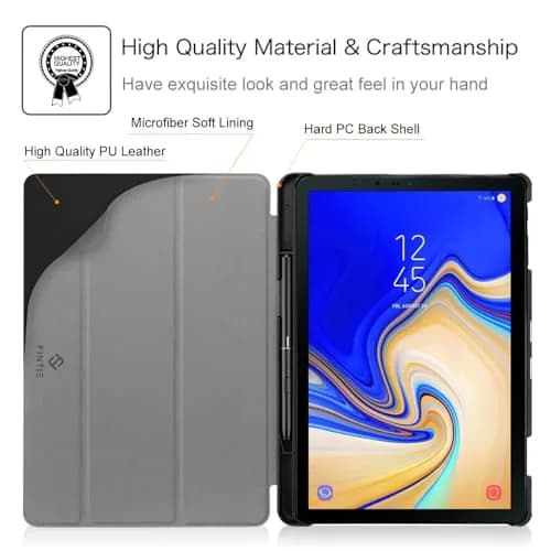 Fintie Slim Case for Samsung Galaxy Tab S4 10.5 Inch (2018) Black | S Pen Holder, Tri-Fold Stand, Auto Sleep/Wake thumbnail 5