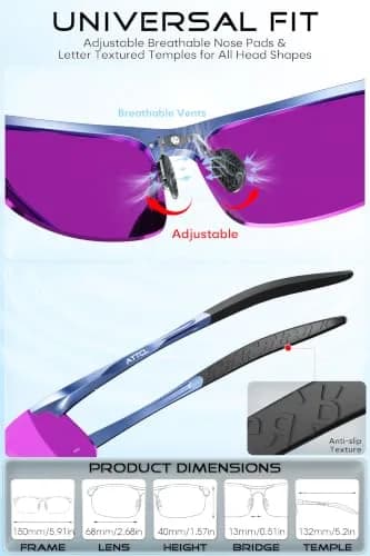 ATTCL Polarized Sunglasses Men Al-Mg Metal UV400 | Lightweight, Anti-Glare, Sports-Ready (70-120 chars) thumbnail 8